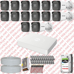 Hikvision 14 Kamera Fullhd Güvenlik Kamerası Set 1TB Hdd